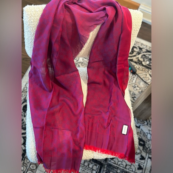 Gucci Summer Scarf Pink/Purple - Picture 6 of 7